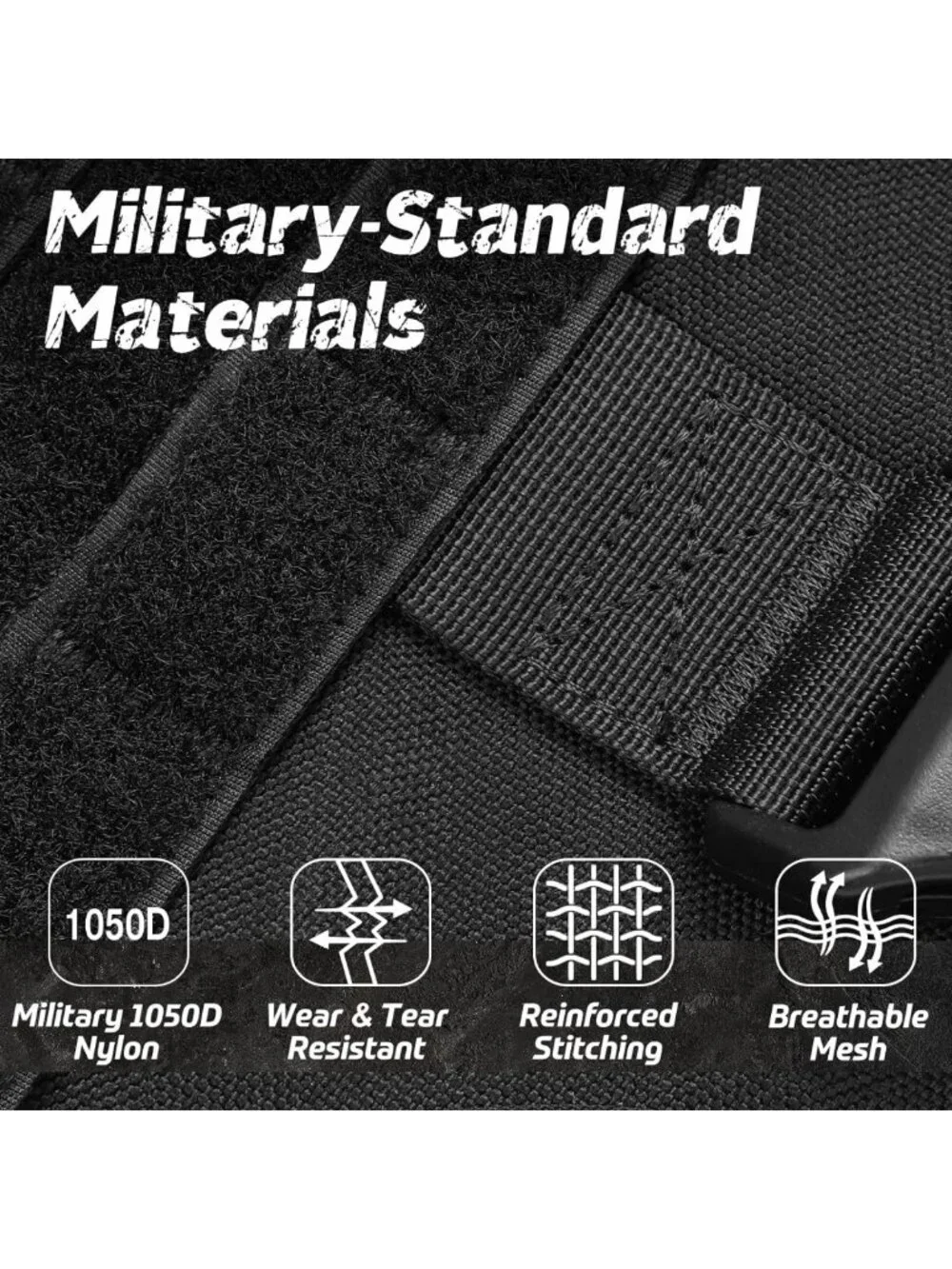 Heavy Duty Tactical Dog Harness for Large Breeds | No Pull Military Vest